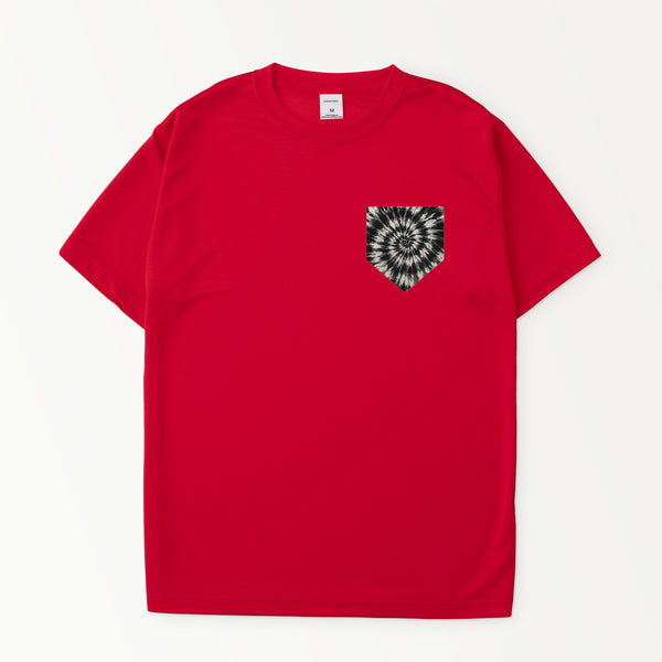 タイダイ柄プリントシルキードライTシャツ