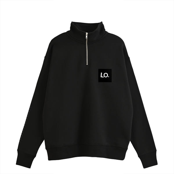 WARM FLEECE HALF ZIP black image