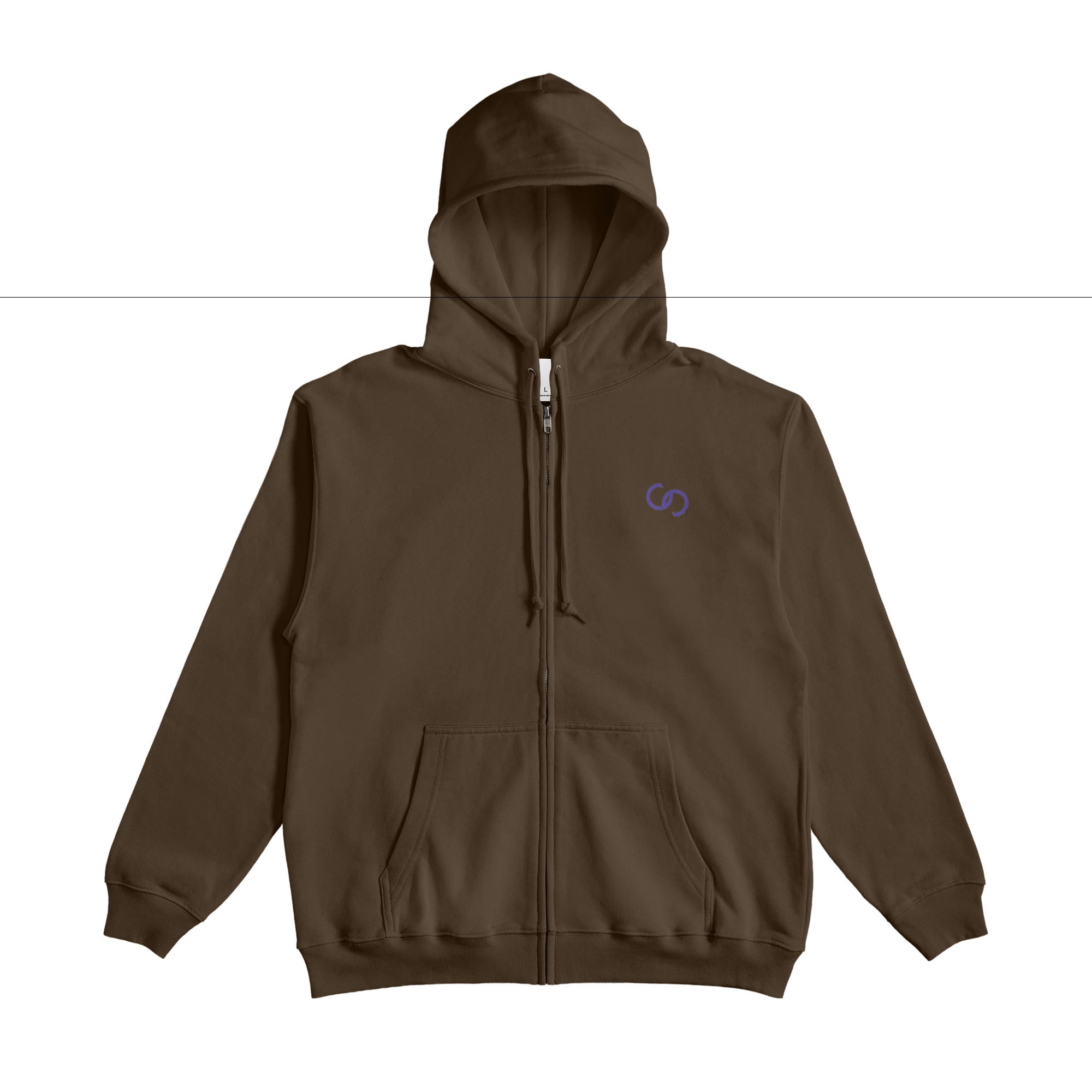 ZIP HOODIE dark-brown image