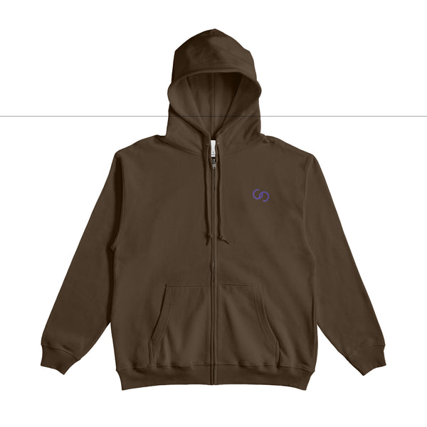 ZIP HOODIE dark-brown image