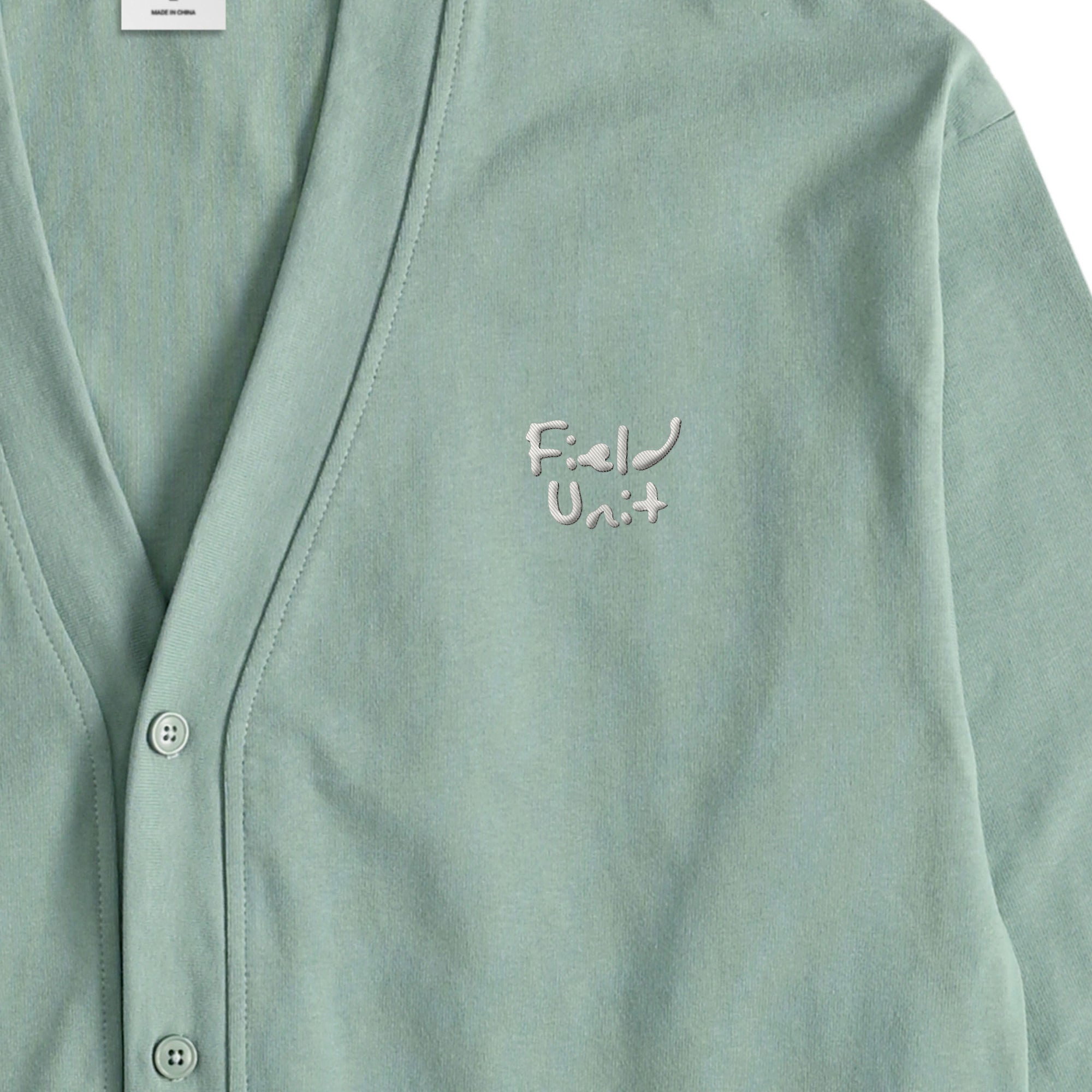 天竺カーディガン smoky-green image