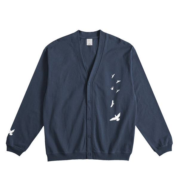 ホワイトプリントカーディガン navy image