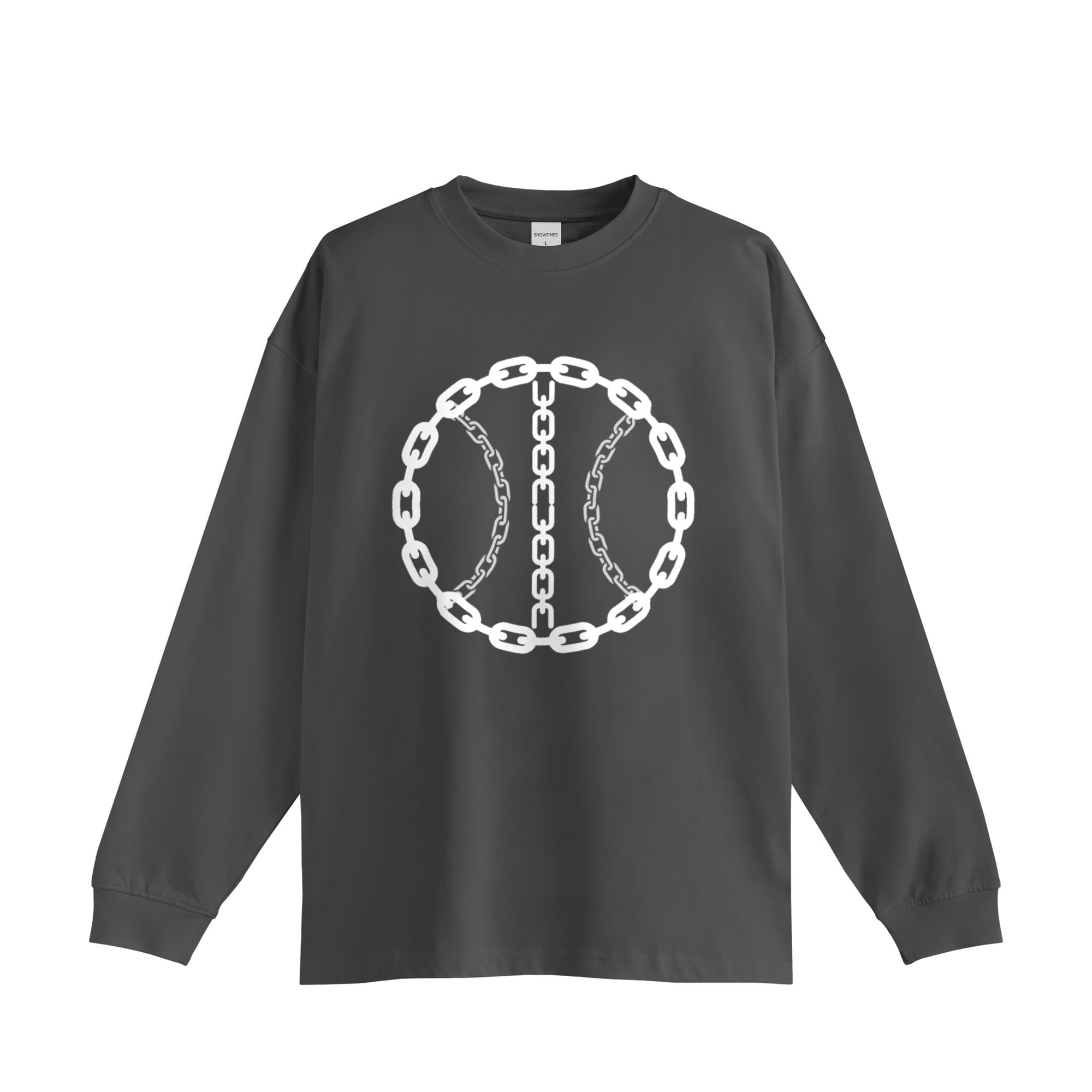 CHAIN BASEBALL LONG TEE charcoal image