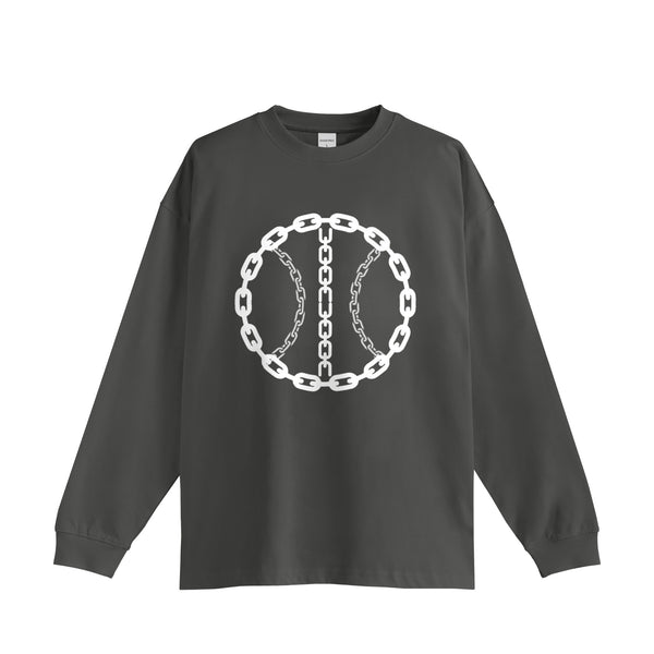CHAIN BASEBALL LONG TEE charcoal image