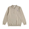 HALF ZIP KNIT POLO beige image