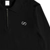 HALF ZIP KNIT POLO black image