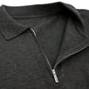 HALF ZIP KNIT POLO charcoal image