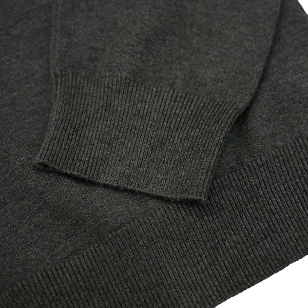 HALF ZIP KNIT POLO charcoal image