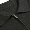 HALF ZIP KNIT POLO charcoal image