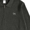 HALF ZIP KNIT POLO charcoal image