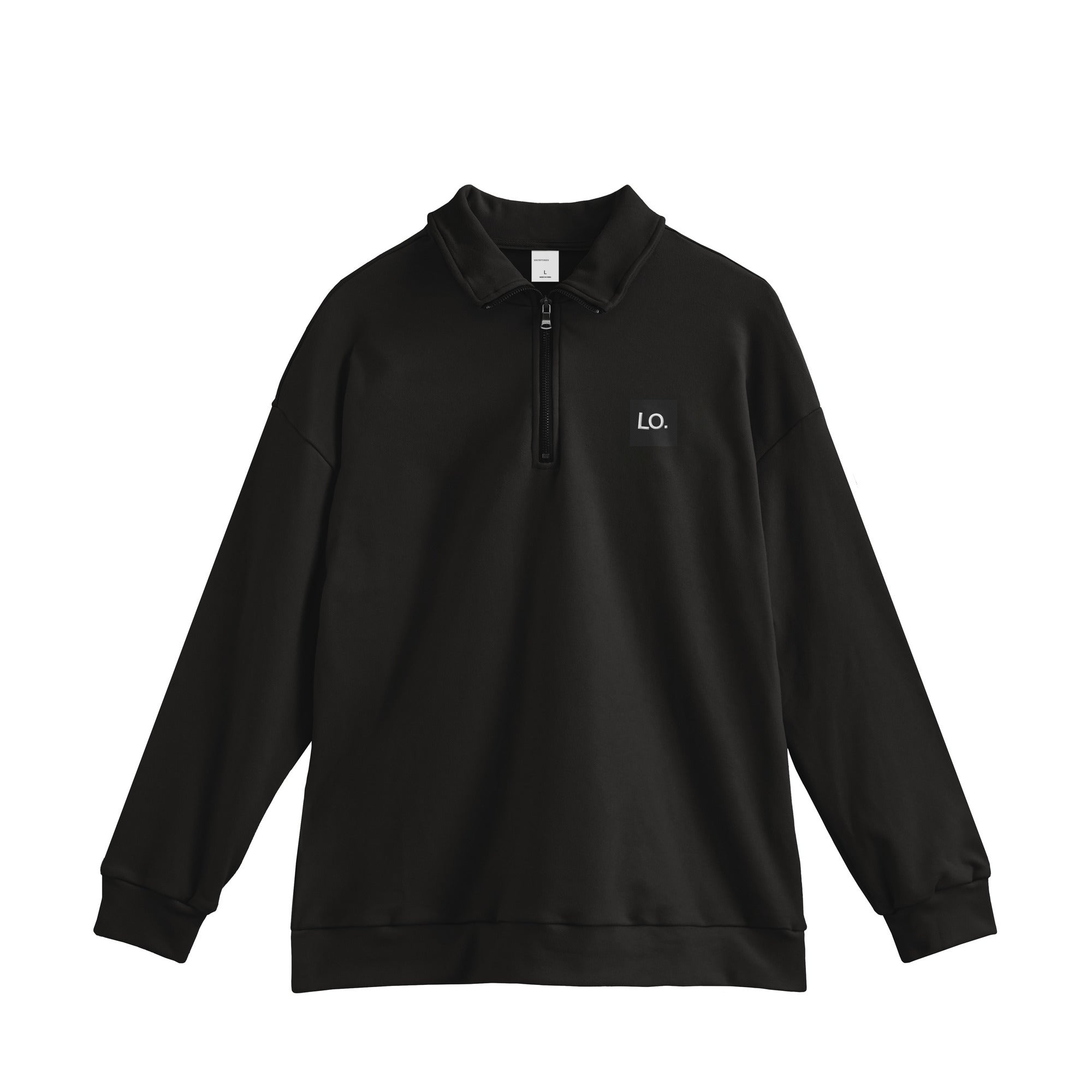 LIGHT FLEECE HALF ZIP black image