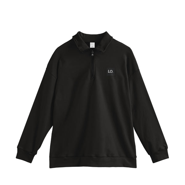 LIGHT FLEECE HALF ZIP black image