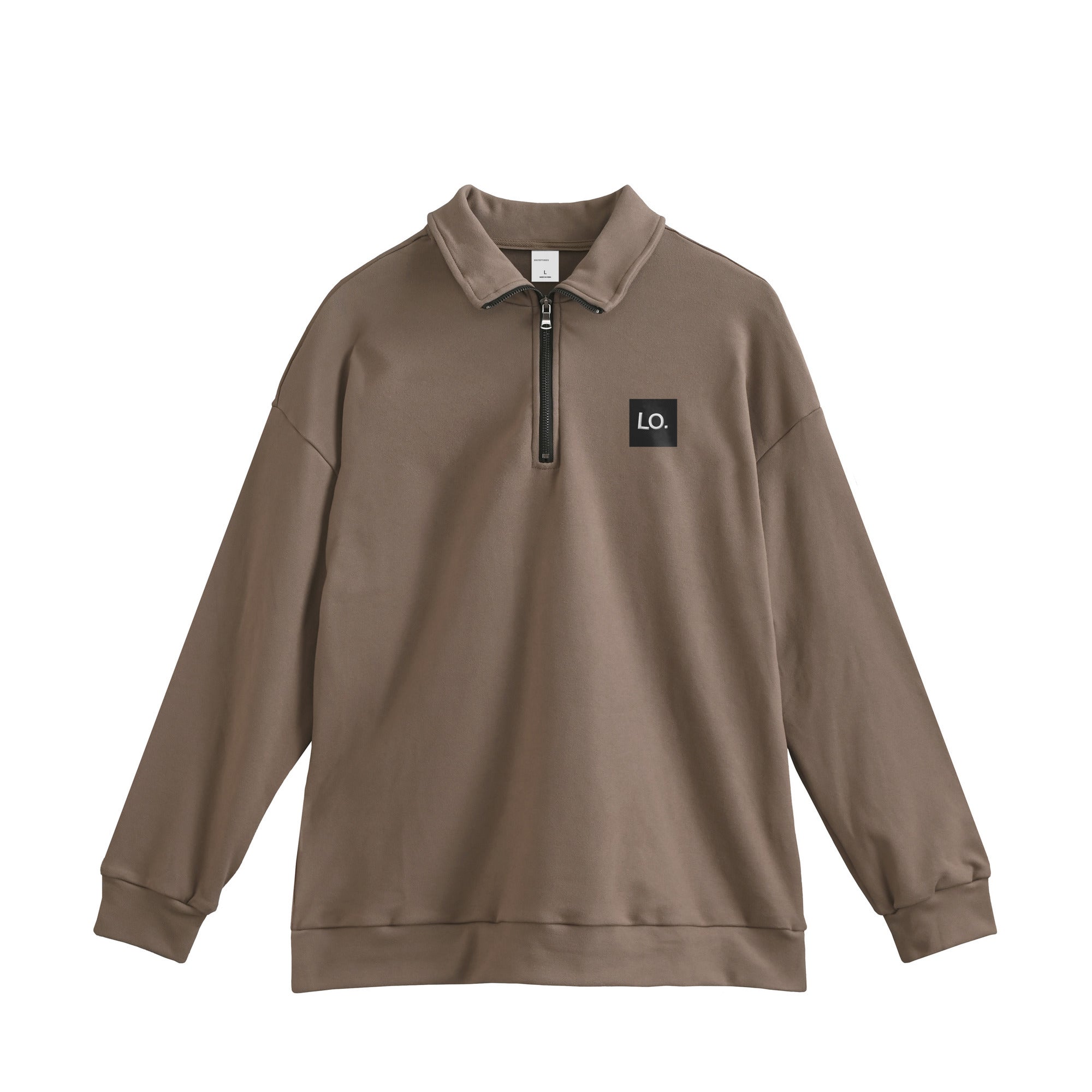 LIGHT FLEECE HALF ZIP brown image