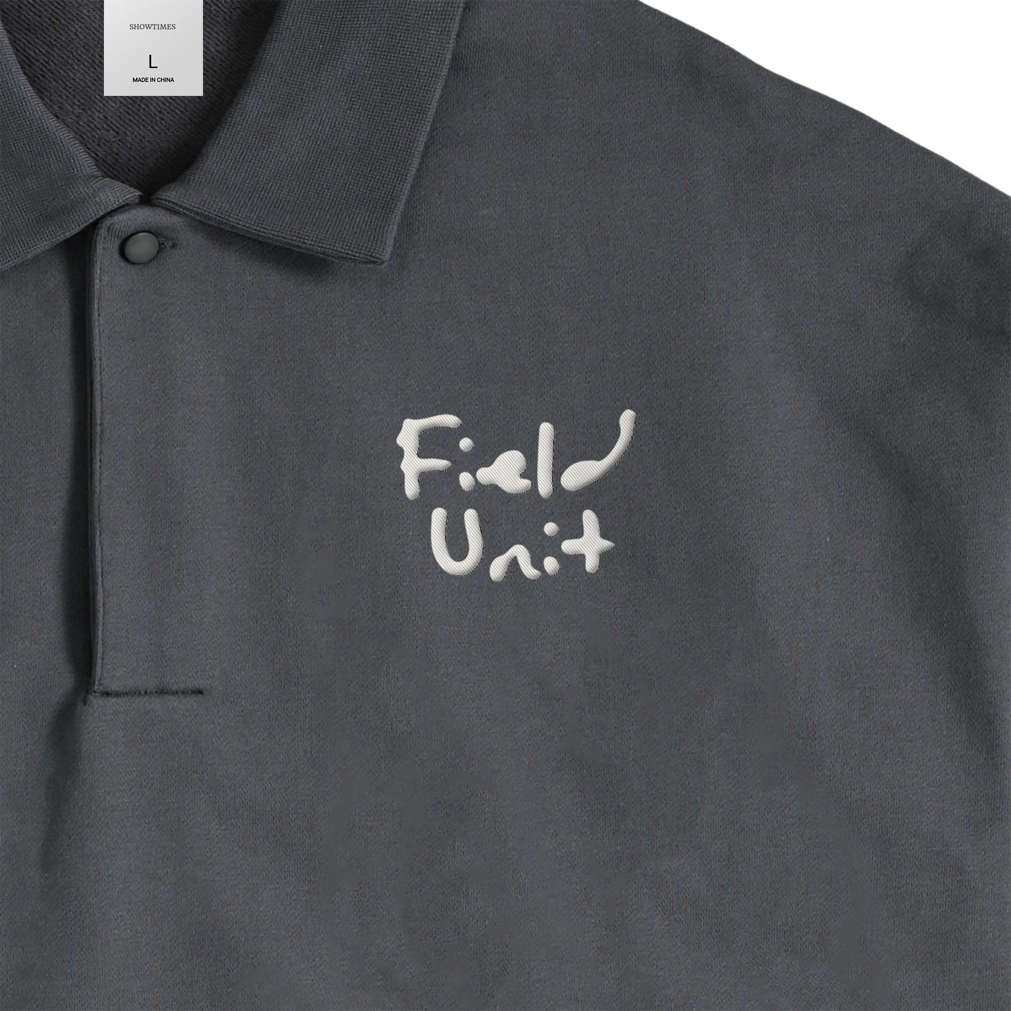 裏起毛スウェットポロ charcoal image