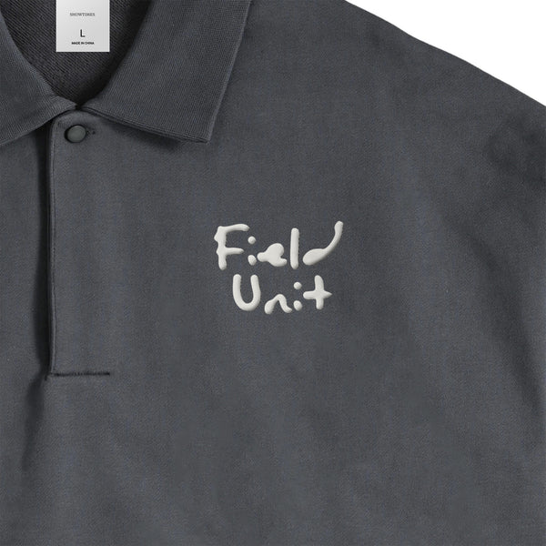 裏起毛スウェットポロ charcoal image