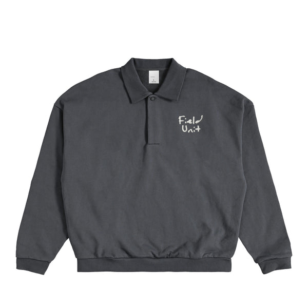 裏起毛スウェットポロ charcoal image