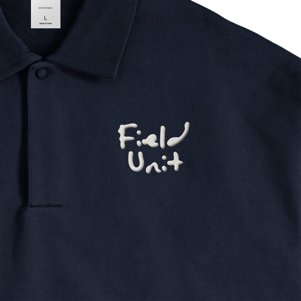 裏起毛スウェットポロ navy image