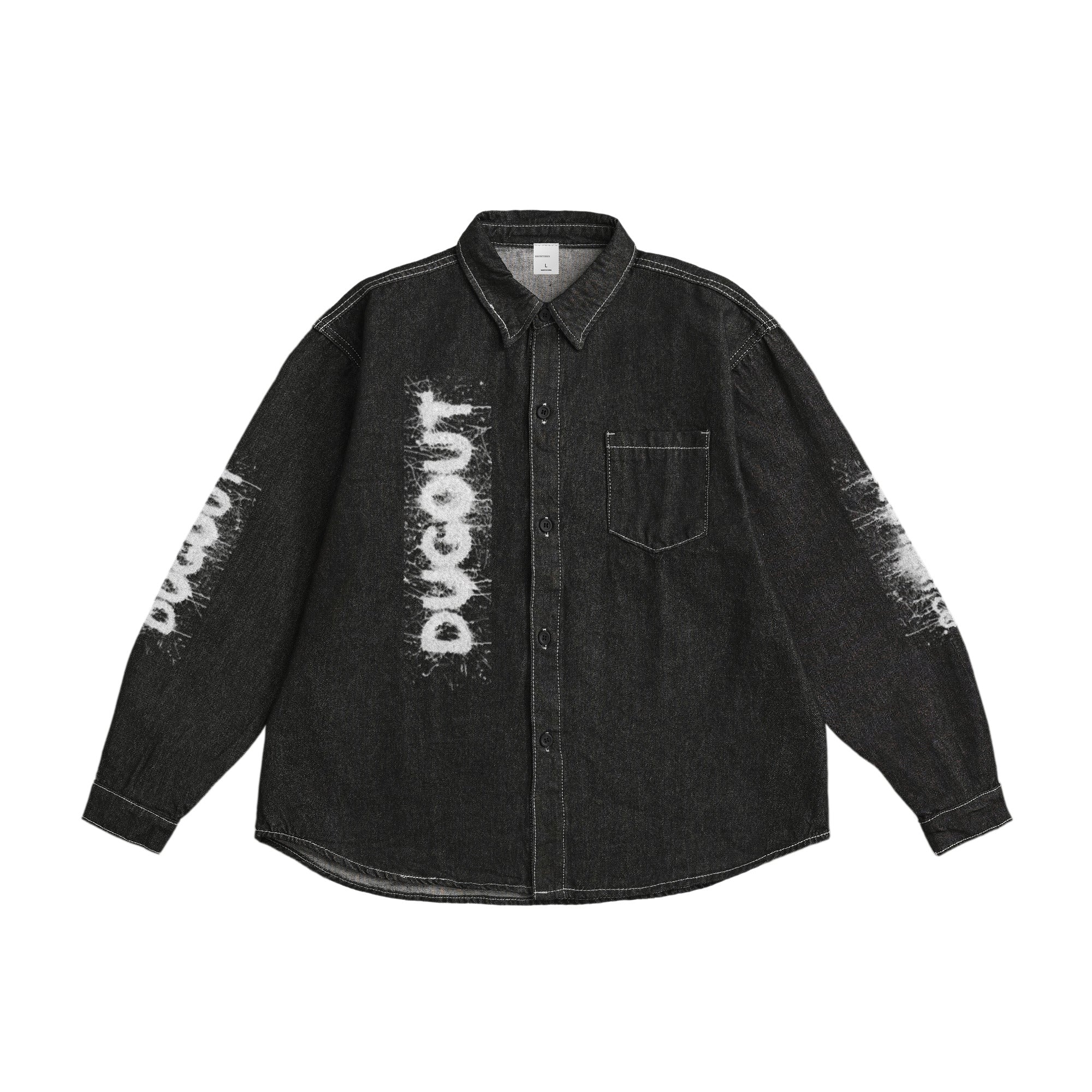 ホワイトペイントデニムシャツ black image
