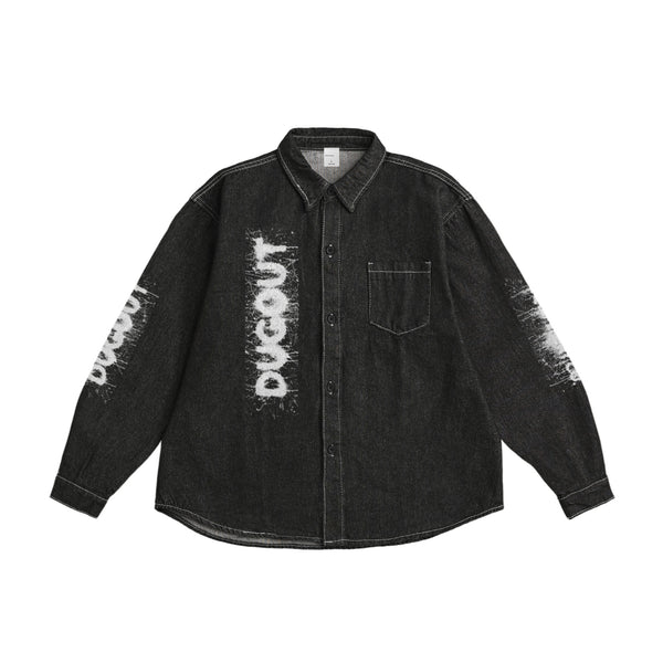 ホワイトペイントデニムシャツ black image