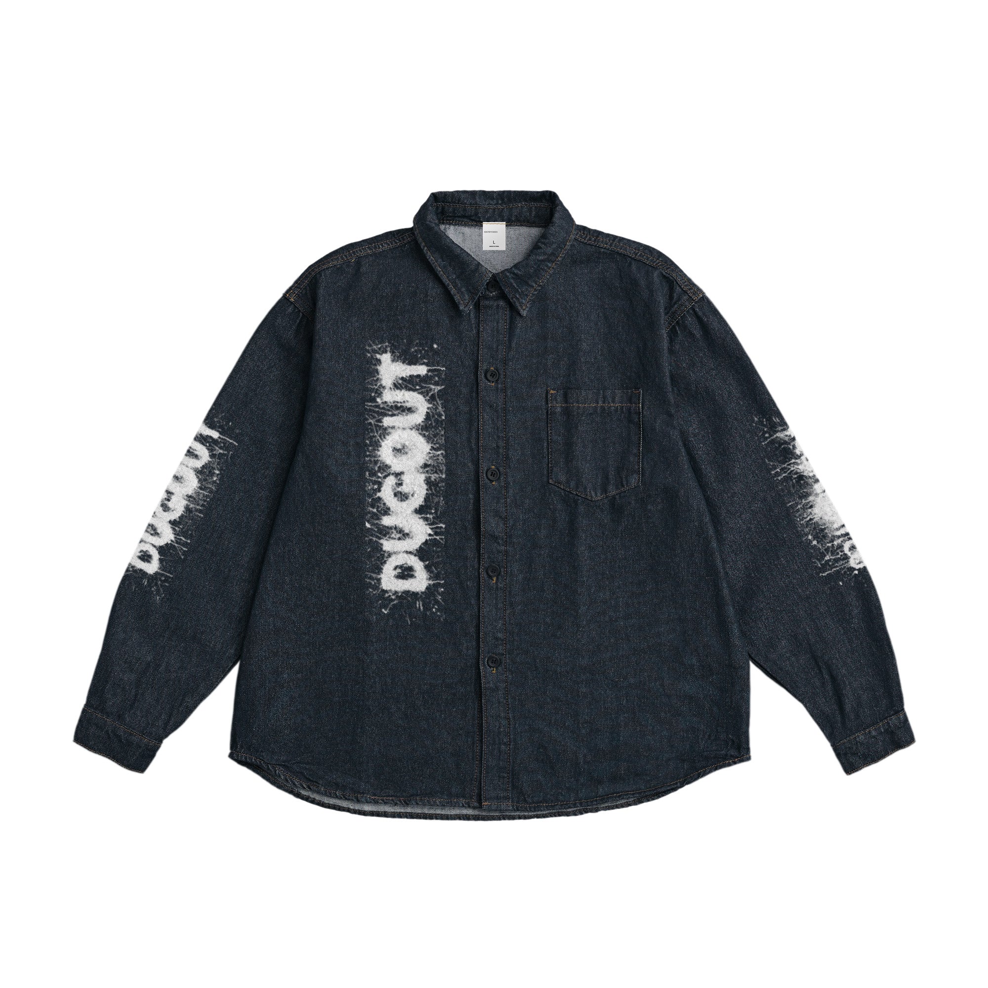 ホワイトペイントデニムシャツ indigo image
