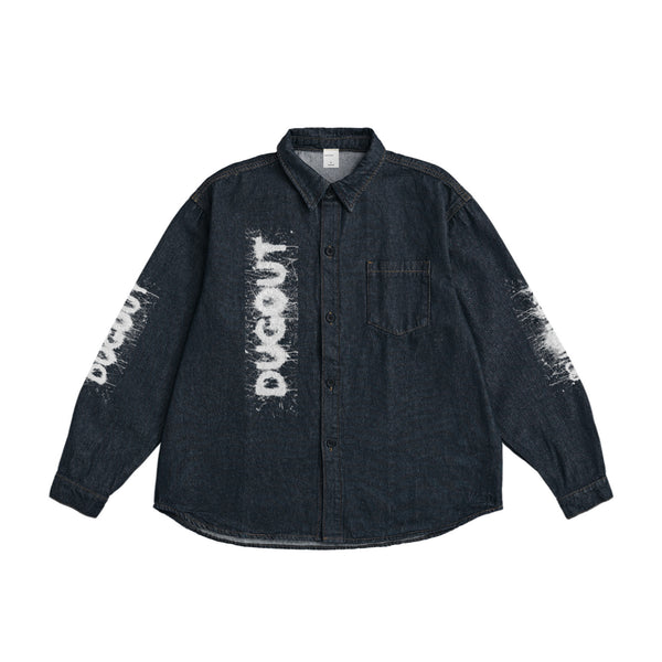 ホワイトペイントデニムシャツ indigo image