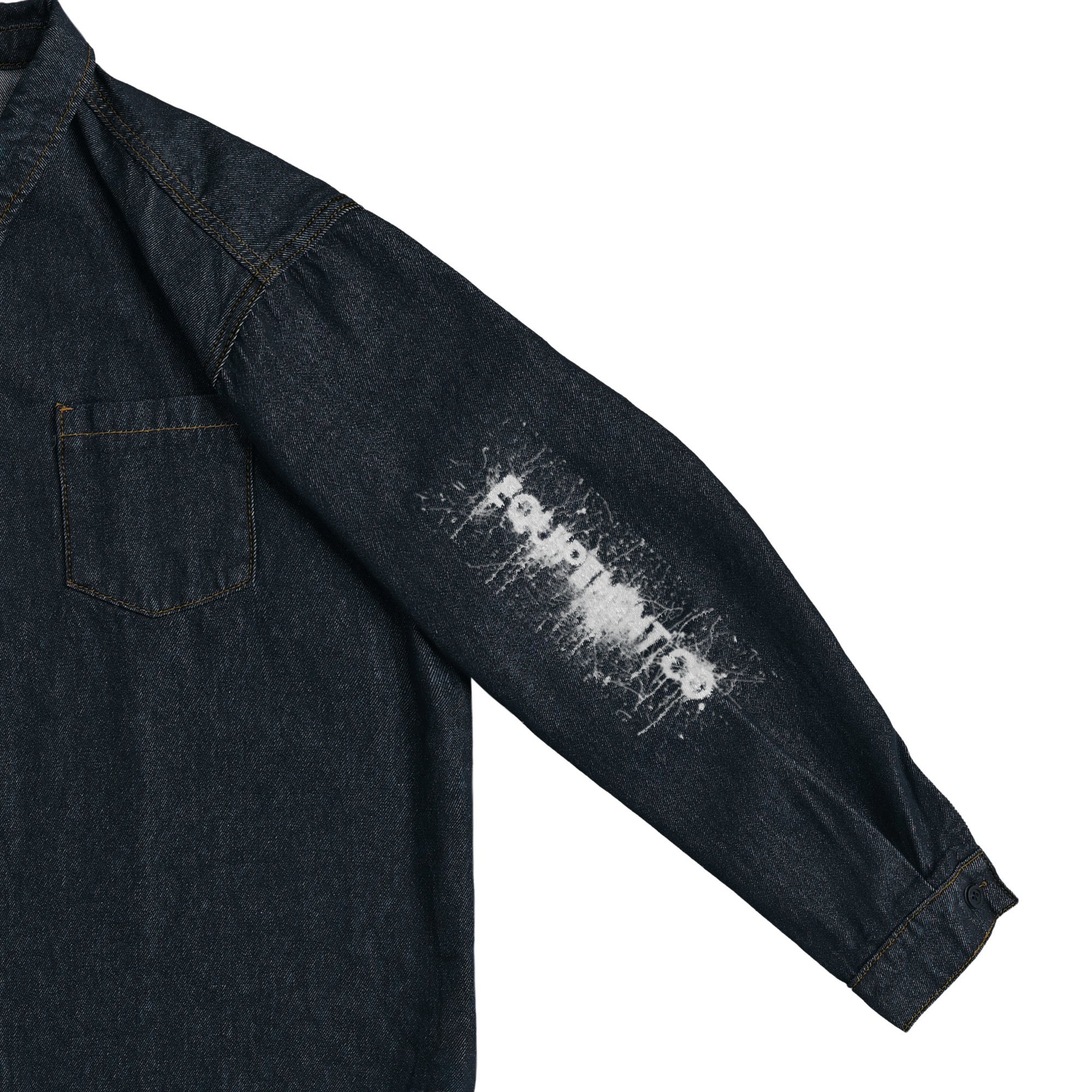 ホワイトペイントデニムシャツ indigo image