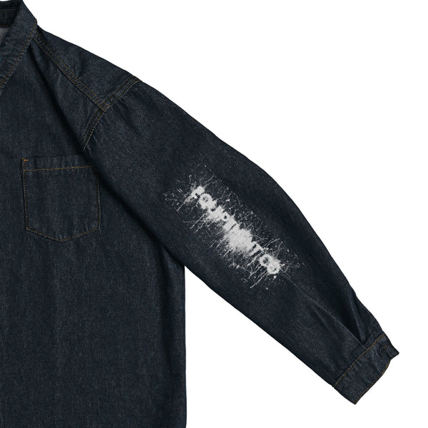 ホワイトペイントデニムシャツ indigo image