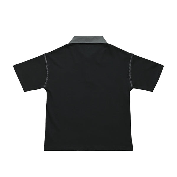 【荒波翔コラボ】ステッチライン ドライポロシャツ black image