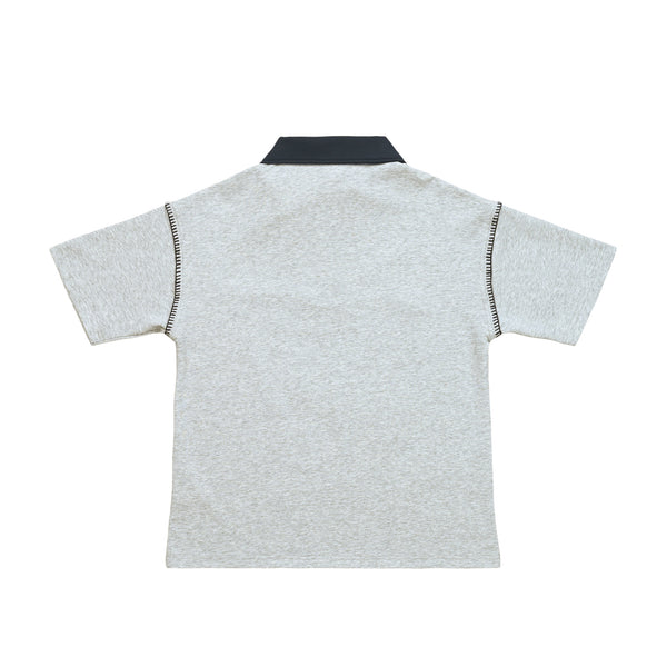 【荒波翔コラボ】ステッチライン ドライポロシャツ gray image