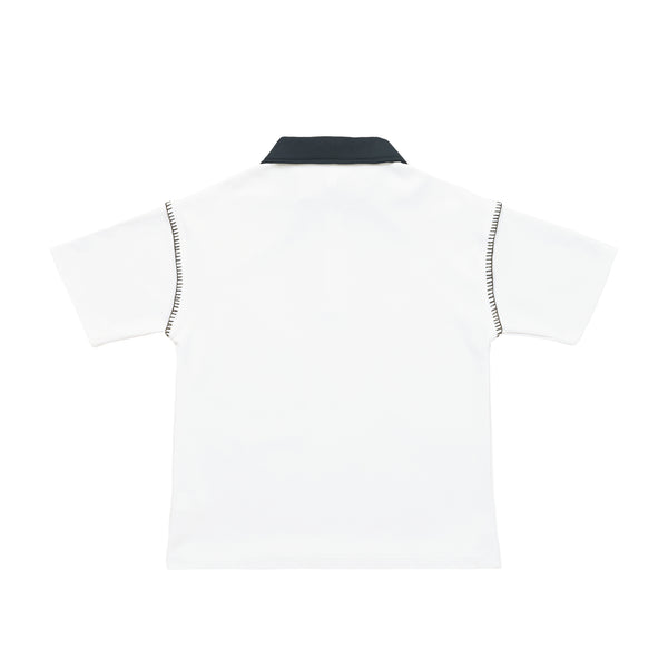 【荒波翔コラボ】ステッチライン ドライポロシャツ white image