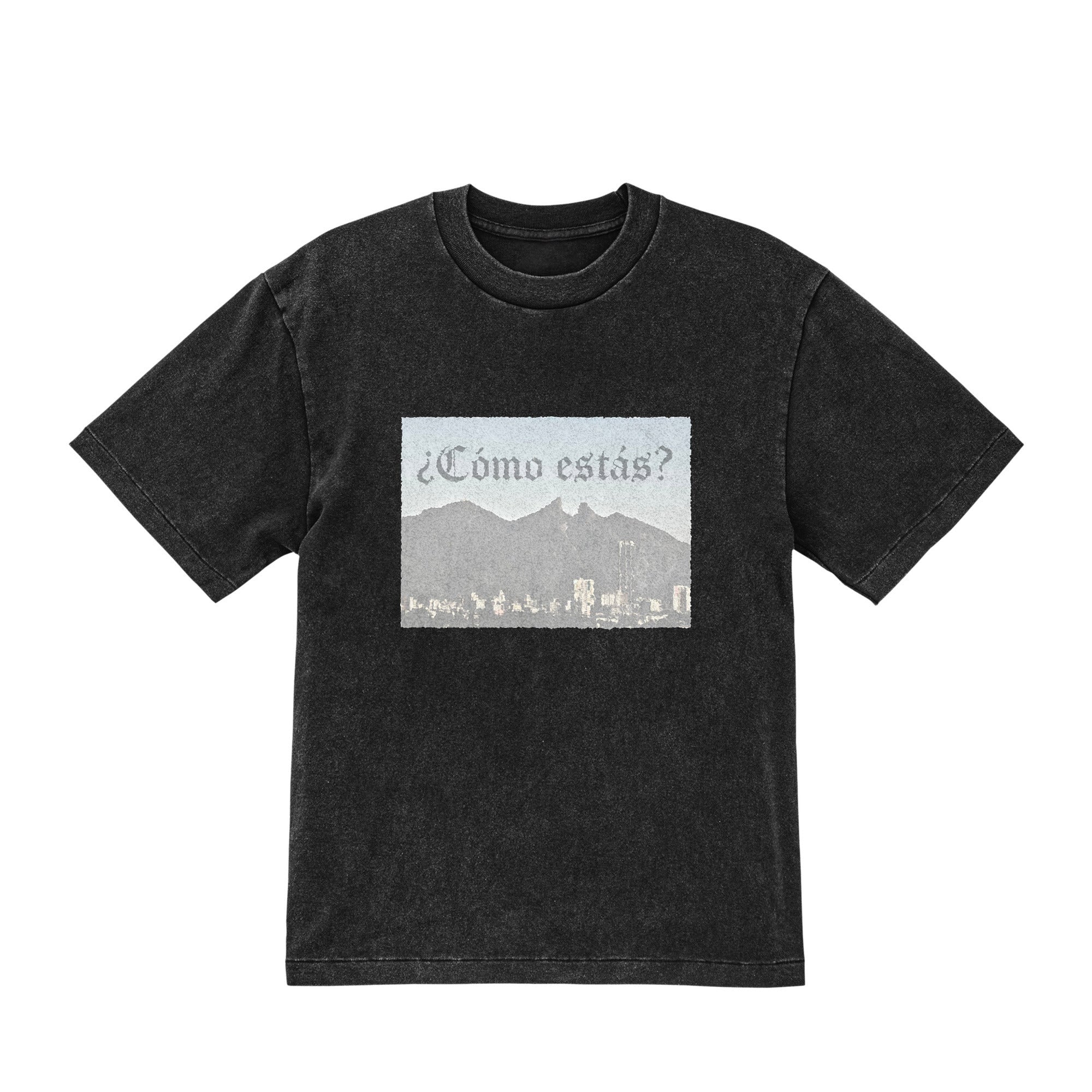 Washed T-shirt fade-black image