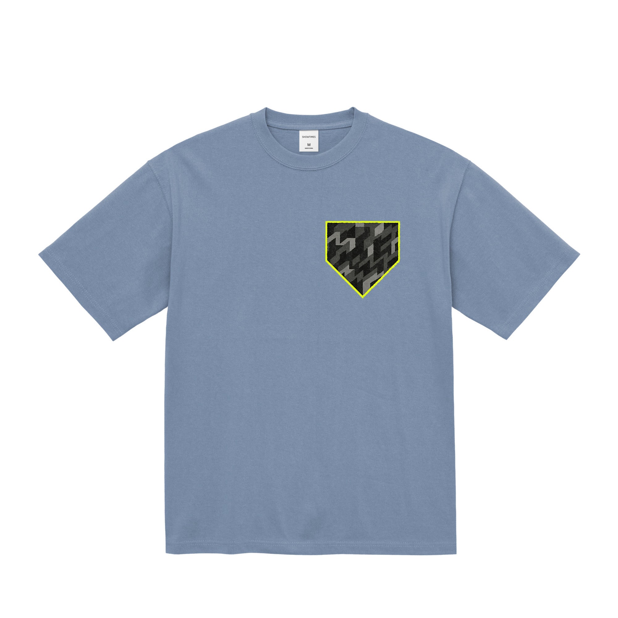 幾何学柄プリント極厚ヘビーウェイト Tシャツ