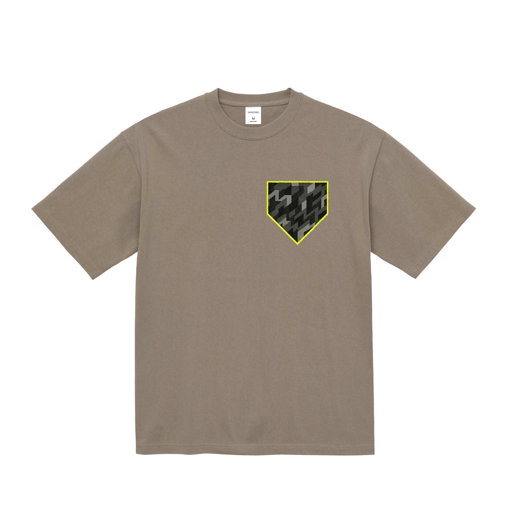 幾何学柄プリント極厚ヘビーウェイト Tシャツ