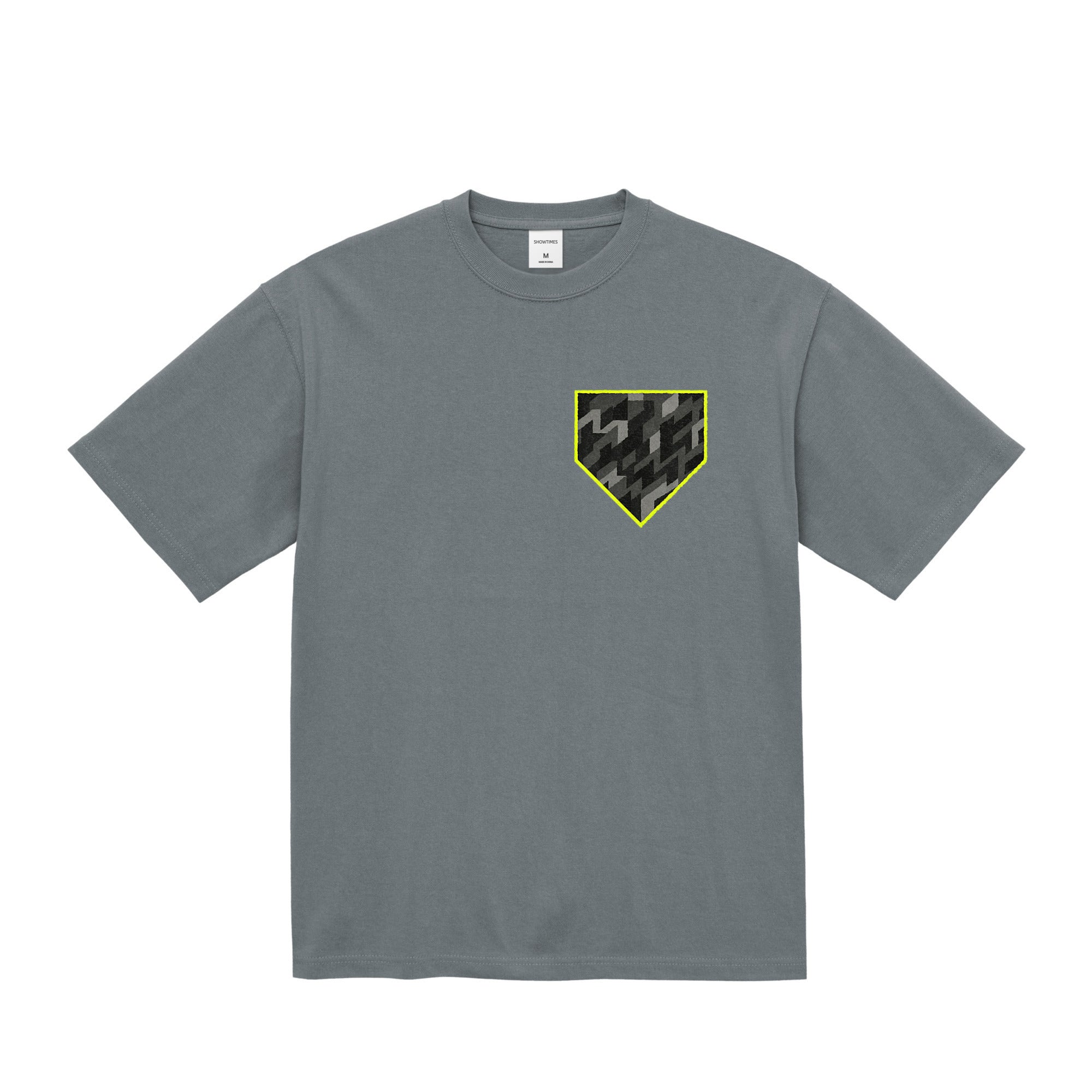 幾何学柄プリント極厚ヘビーウェイト Tシャツ