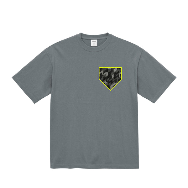 幾何学柄プリント極厚ヘビーウェイト Tシャツ