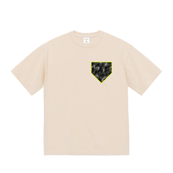 幾何学柄プリント極厚ヘビーウェイト Tシャツ