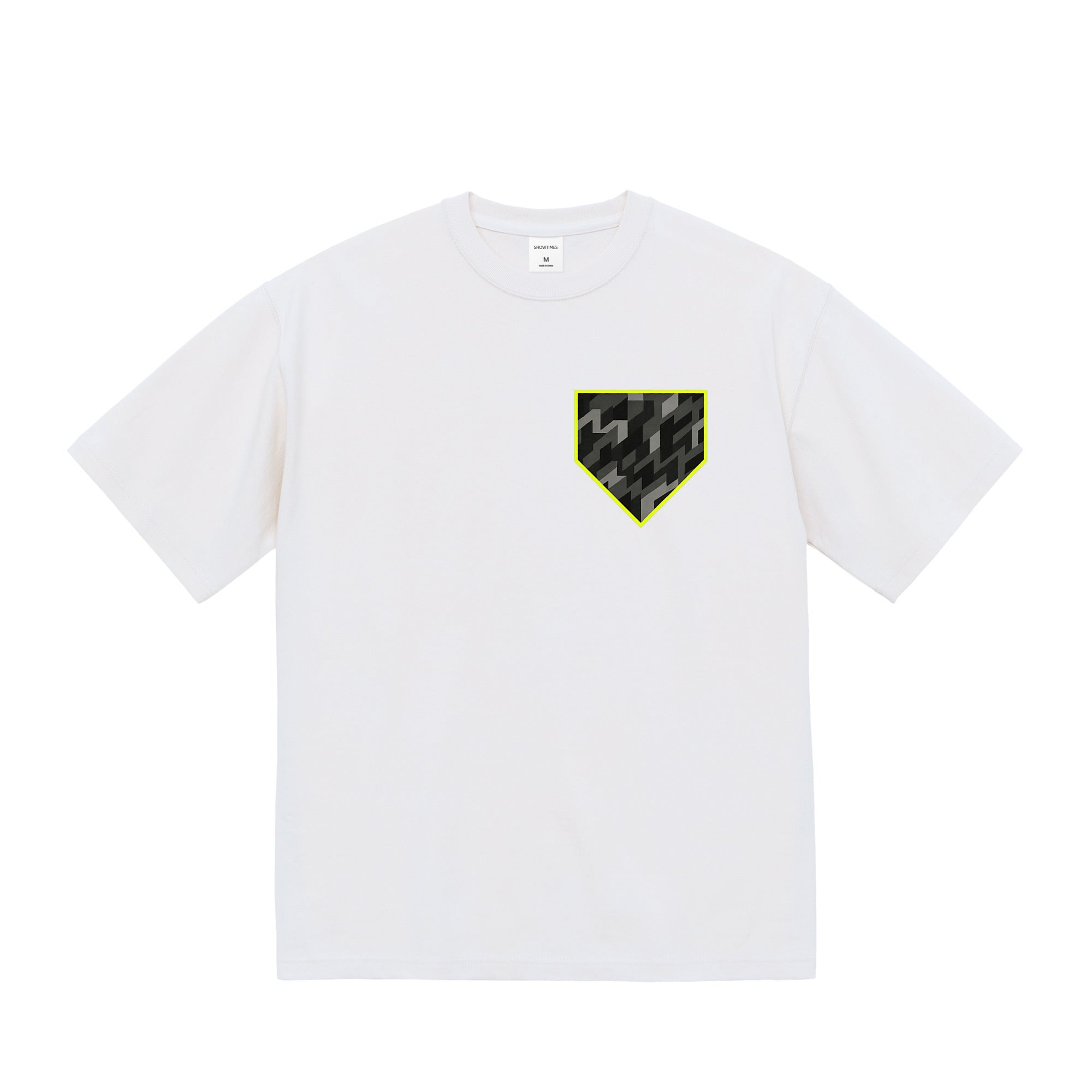 幾何学柄プリント極厚ヘビーウェイト Tシャツ