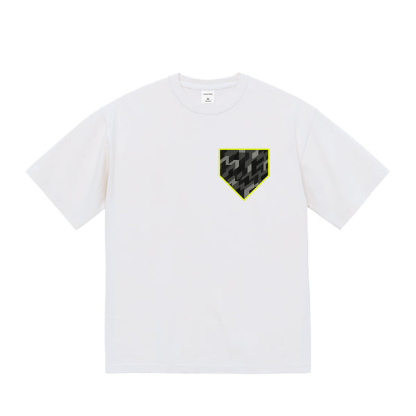 幾何学柄プリント極厚ヘビーウェイト Tシャツ