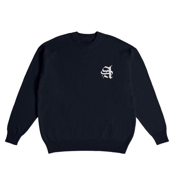 【荒波翔コラボ】 コットンニットセーター navy image
