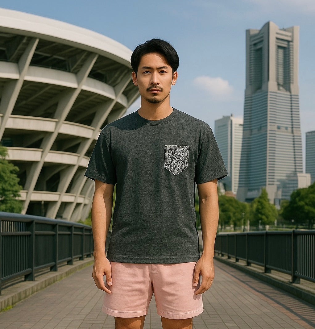 バンダナ柄プリントドライTシャツ