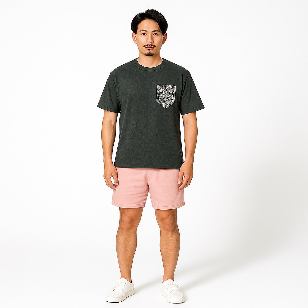 バンダナ柄プリントドライTシャツ