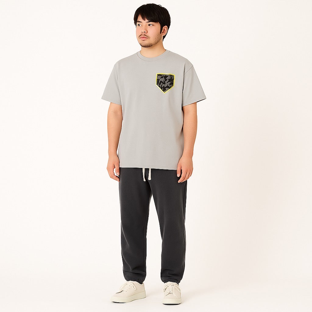 幾何学柄プリント極厚ヘビーウェイト Tシャツ