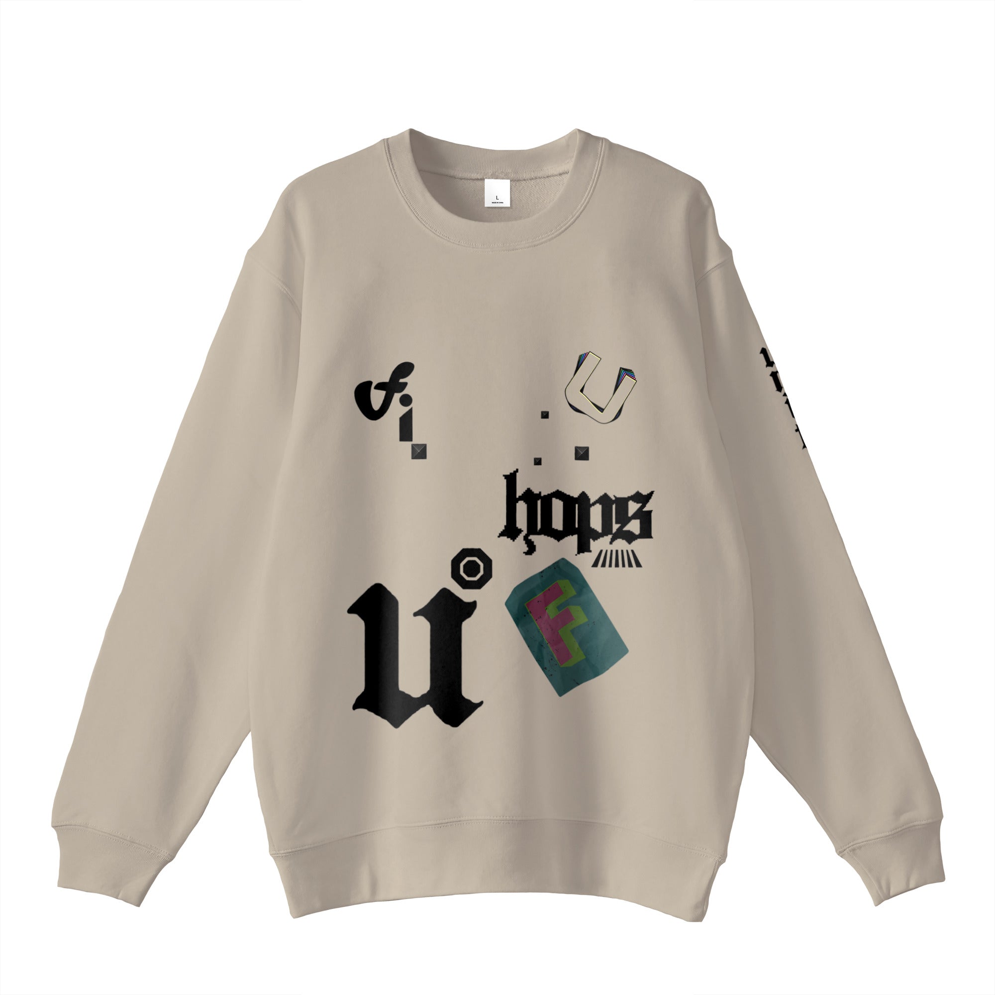 裏パイルプリントスウェット sand-beige image