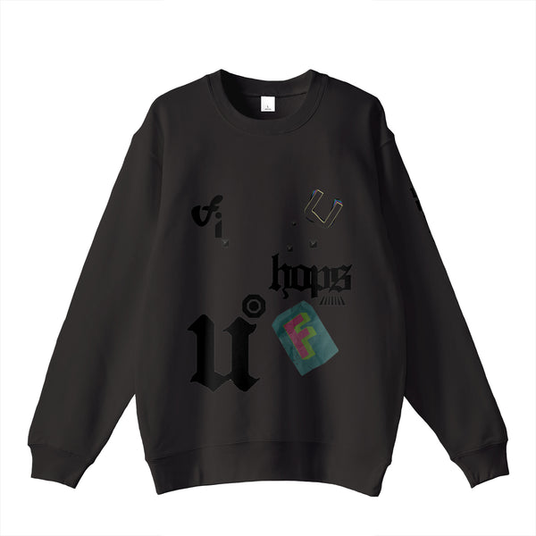 裏パイルプリントスウェット sumi-black image