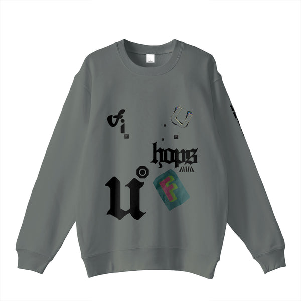 裏パイルプリントスウェット stone-green image